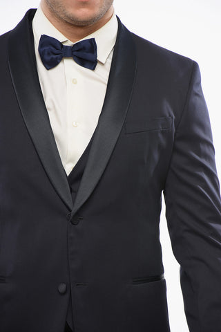 CERIMONIA Three-Piece Suit RESET with Satin Details