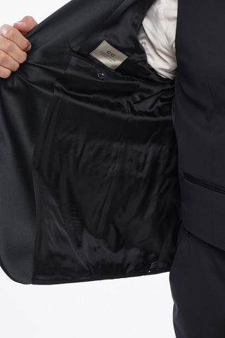 CERIMONIA Three-Piece Suit RESET with Satin Details