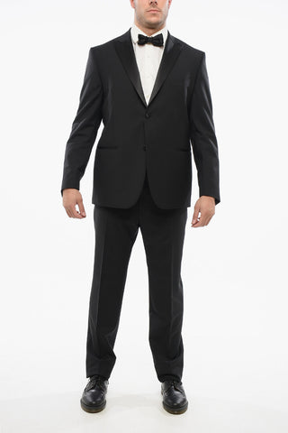 CERIMONIA Blended Cashmere RIGHT Suit with Satin Lapel