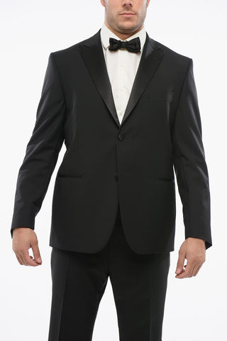 CERIMONIA Blended Cashmere RIGHT Suit with Satin Lapel