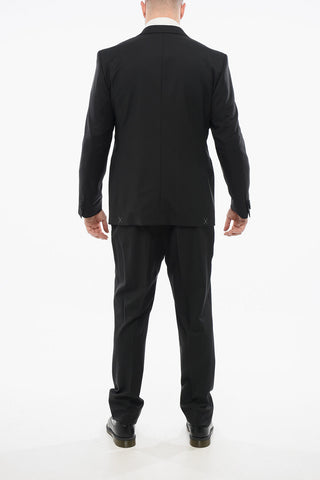 CERIMONIA Blended Cashmere RIGHT Suit with Satin Lapel