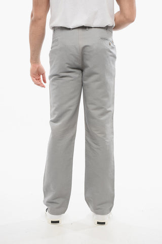 Linen-Blend Chino Trousers with Belt Loops