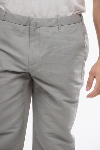 Linen-Blend Chino Trousers with Belt Loops