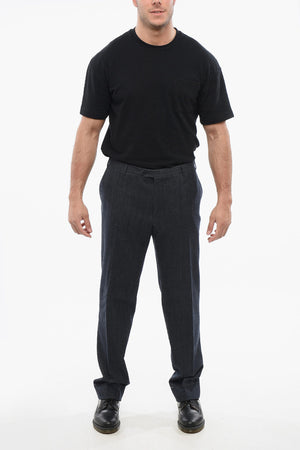 Pantaloni ACADEMY in Misto Lana Herringbone