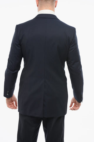 Wool Single Breasted Blazer With Flap Pockets