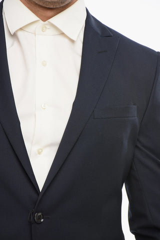 Wool Single Breasted Blazer With Flap Pockets