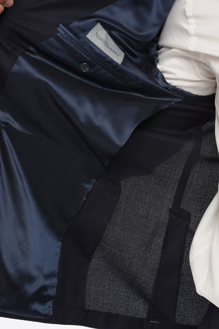 Blazer Motivo Hopsack con Tasche ad Aletta