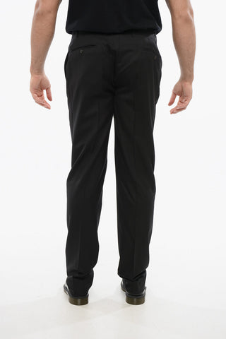Virgin Wool Trousers with Belt Loops