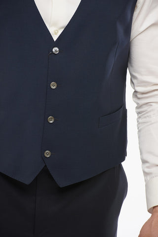 Gilet 4 Bottoni In Lana