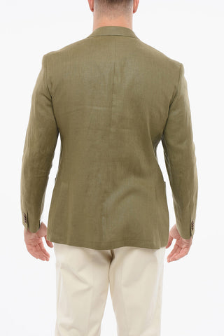 Linen Blazer with Patch Pocket