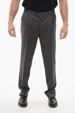 Pinstriped MANTUA Virgin Wool Pants