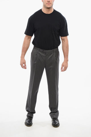 Pinstriped MANTUA Virgin Wool Pants
