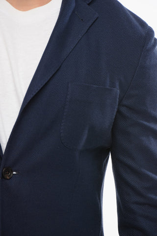 Silk Blend SPORTSWEAR Single Breasted Blazer With Patch Pockets
