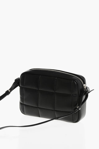 Quilted Leather Crossbody Bag with Zipped Closure