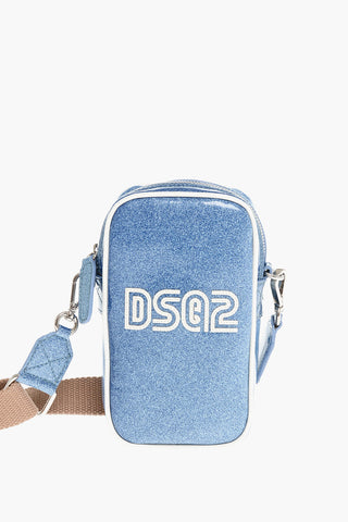 Borsa a Tracolla Glitterata con Chiusura a Zip