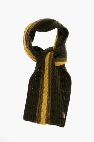 Sciarpa in Misto Alpaca con Banda a Contrasto