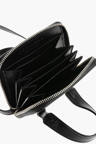 Leather MINIBAG Wallet with Shoulder Strap