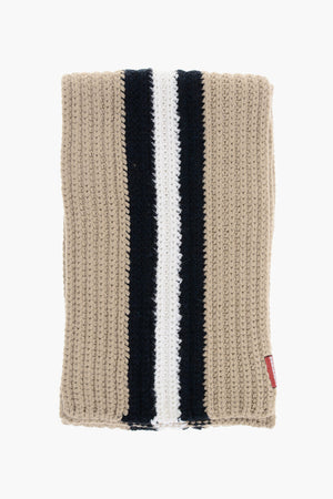 Alpaca-Blend Scarf with Contrasting Band