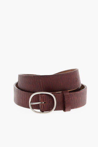 Lived-in Effect Leather Belt 30mm