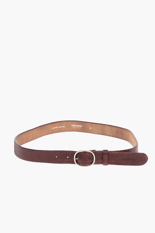 Lived-in Effect Leather Belt 30mm