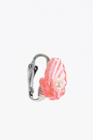 Einzelner Clip-Ohrring mit muschelförmigem Design