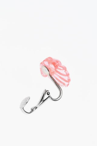 Einzelner Clip-Ohrring mit muschelförmigem Design
