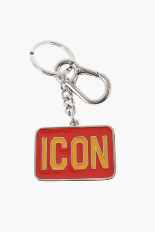 ICON Portachiavi in Metallo con Pendente Logato