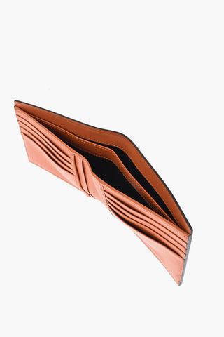 Saffiano Leather Bifold Wallet with Silver-Tone Monogram