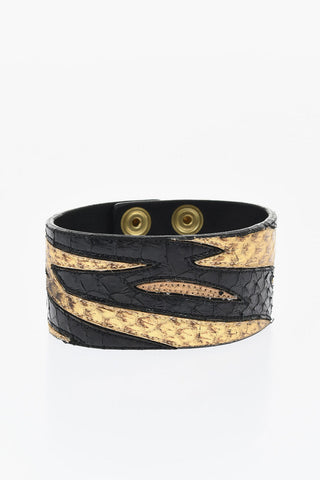 Two-Tone Leather DAVID Bracelet