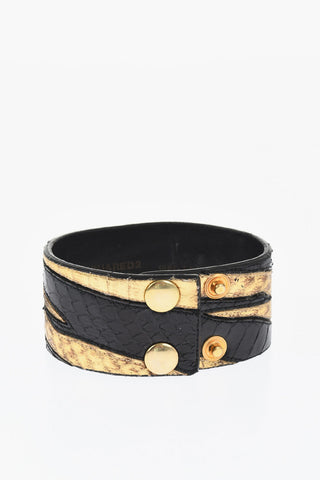 Two-Tone Leather DAVID Bracelet