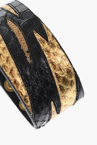 Two-Tone Leather DAVID Bracelet