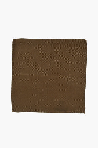 Solid-Color Silk Pocket Square with Micro Motifs