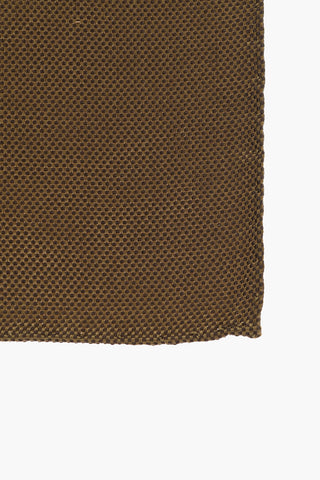 Solid-Color Silk Pocket Square with Micro Motifs