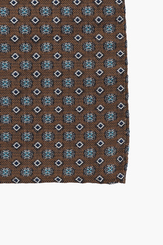 Patterned Silk and Cotton Pocket Square