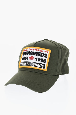 Cappello da Baseball In Twill di Cotone con Logo in Rilievo