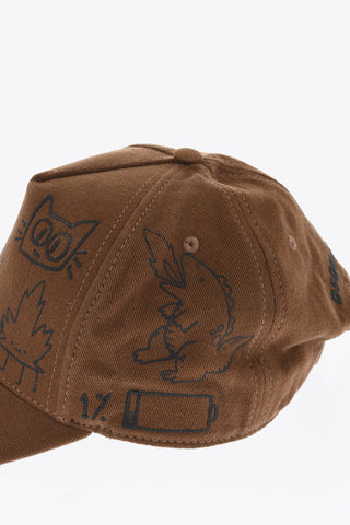 Cotton Cap with Contrasting Embroidery
