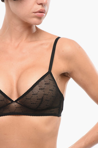 Reggiseno a Triangolo in Pizzo Monogram
