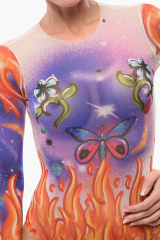 Body in Sheer Motivo Graffiti