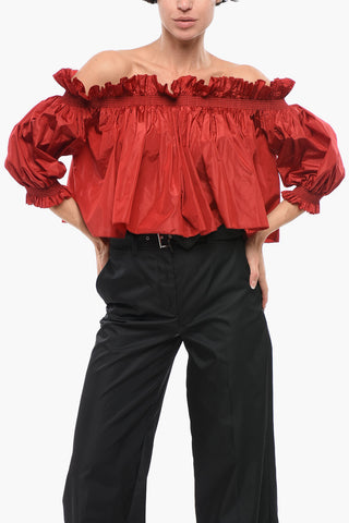 Silk Off-Shoulder Top