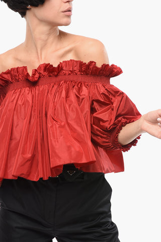 Silk Off-Shoulder Top