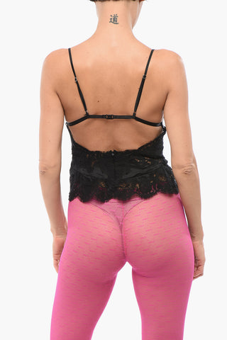 Lace and Silk Crop Top