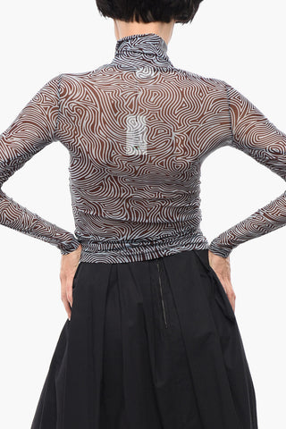 Sheer Turtleneck Top