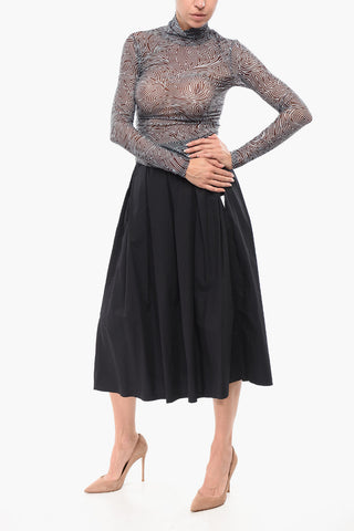 Sheer Turtleneck Top