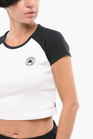 ALL STAR CHCUK TAYLOR Zweifarbiges Crop-T-Shirt mit Rundhalsausschnitt