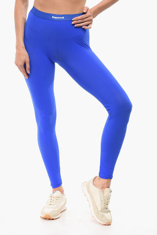 Underwear Microfiber Leggings with Logoed Elastic Band