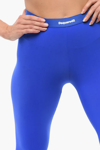 Underwear Microfiber Leggings with Logoed Elastic Band