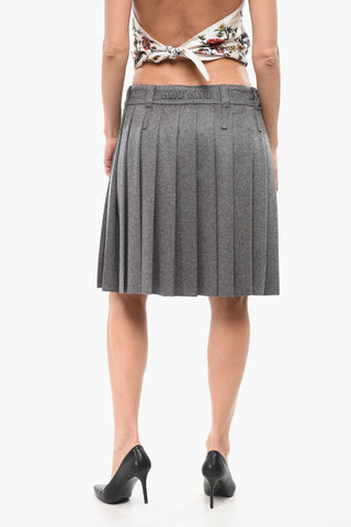 Cashmere Pleated Skirt