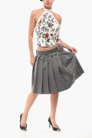 Cashmere Pleated Skirt