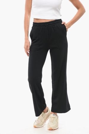 Joggers in Misto Cotone Garzato a Tinta Unita