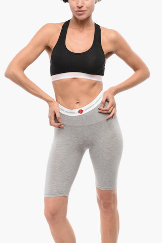 Reggiseno Sportivo in Cotone Stretch con Elastico Logato